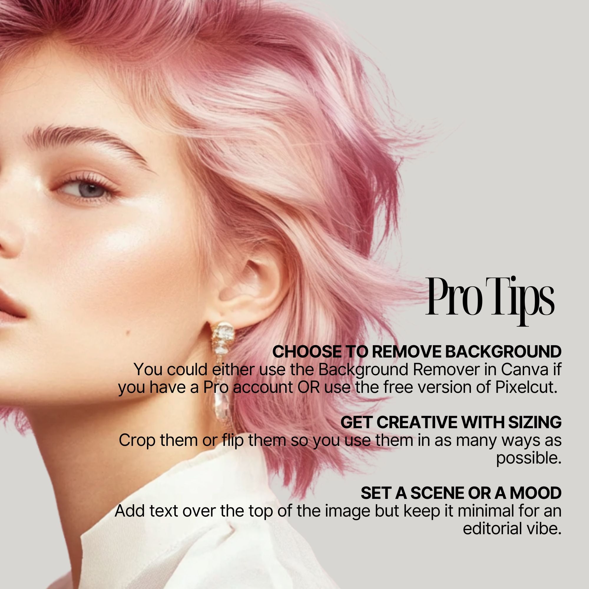 60 Pastel Hair Image Pack