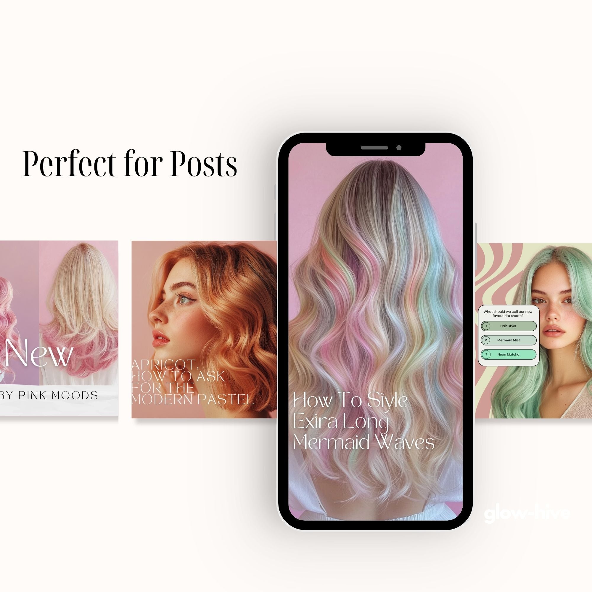 60 Pastel Hair Image Pack
