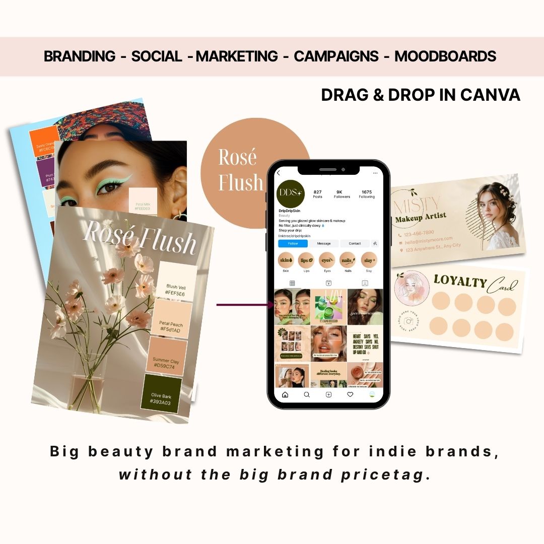 The Summer Edit: 22 Colour Palettes for Beauty Brands (Editable Canva Pack)