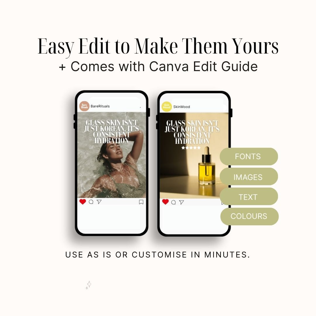 35 Soul & Skin Editable Instagram Posts