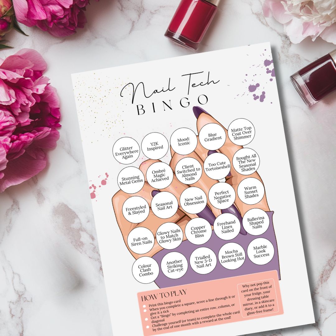 Nail Tech Bingo – A Fun, Relatable Printable for Nail Artists