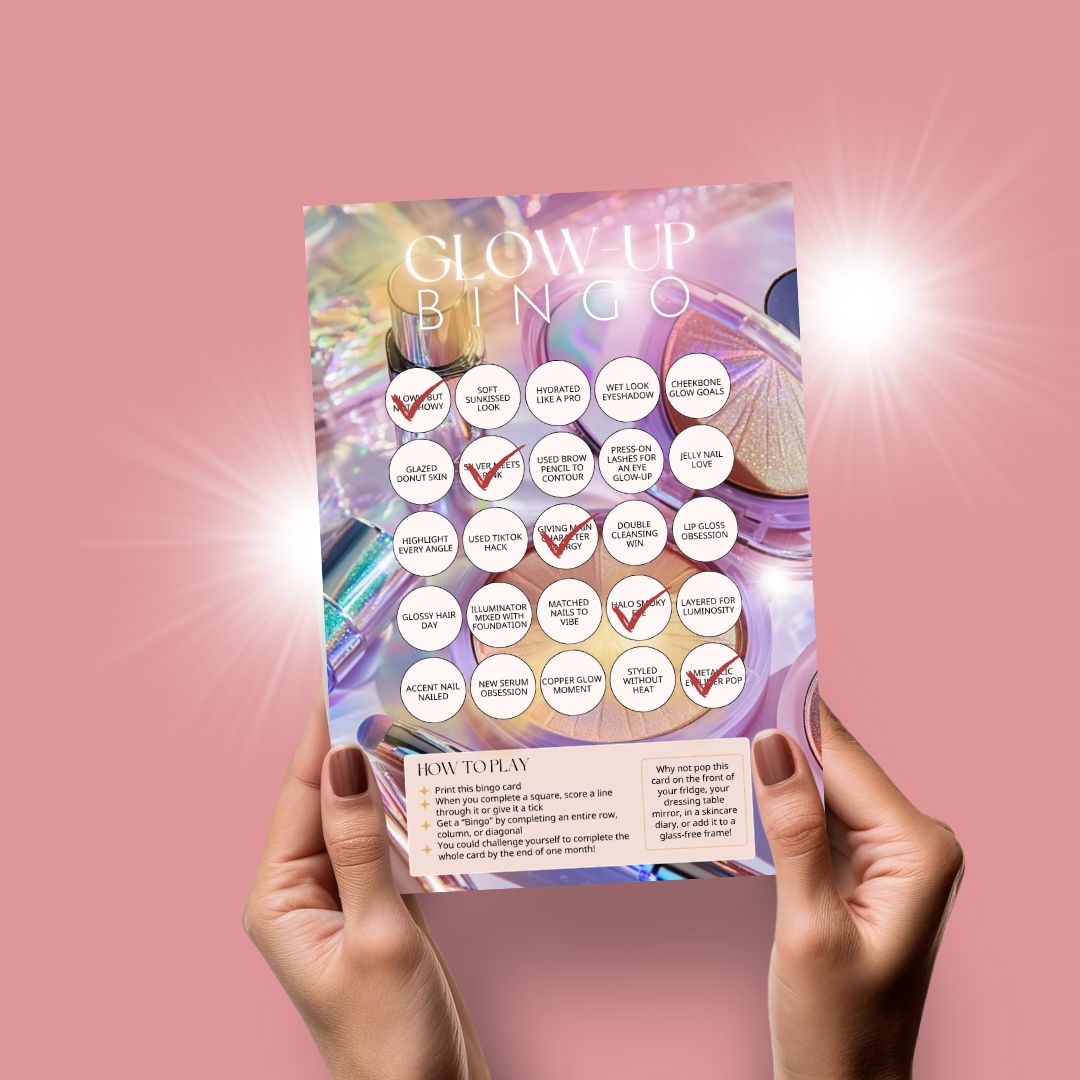 Glow-Up Bingo – A Beauty Printable for Glow Lovers