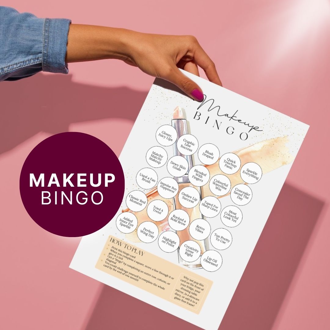 Makeup Glow & Go Bingo Printable PDF