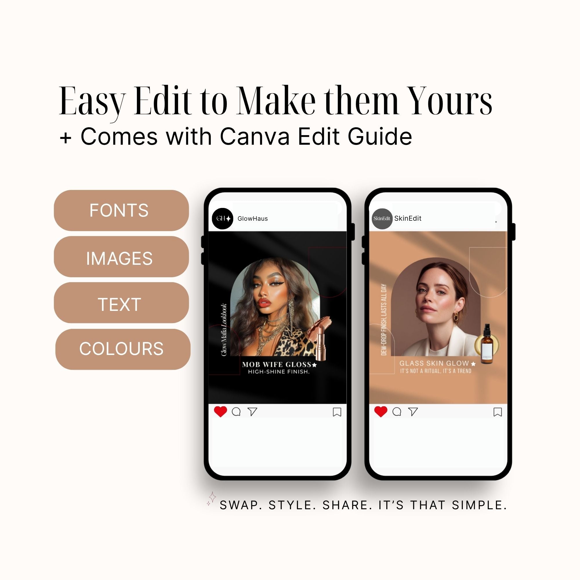 31 Bold Beauty Editable Instagram Posts