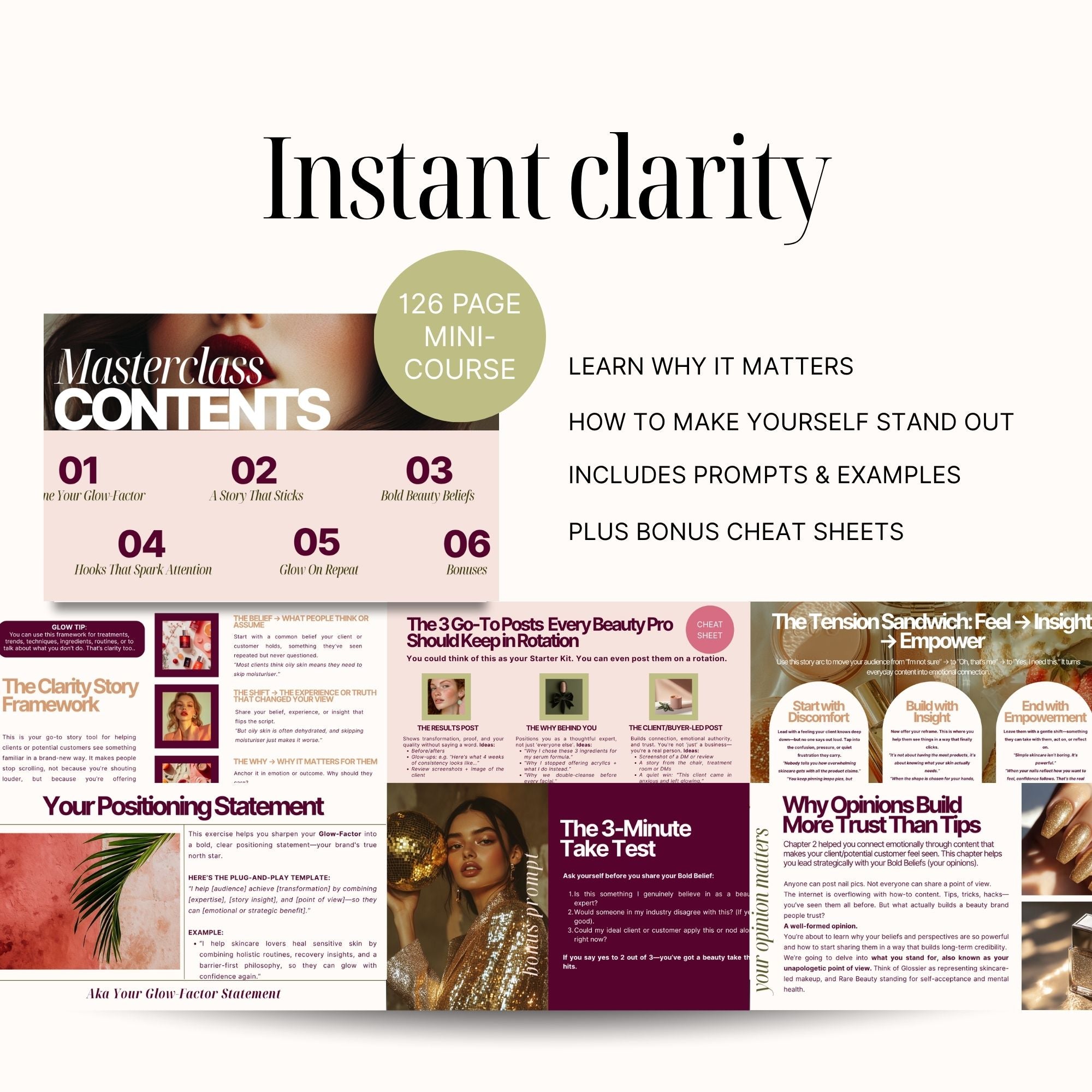 The Clarity Formula Bundle™ – Masterclass + 30 Editable Beauty Posts