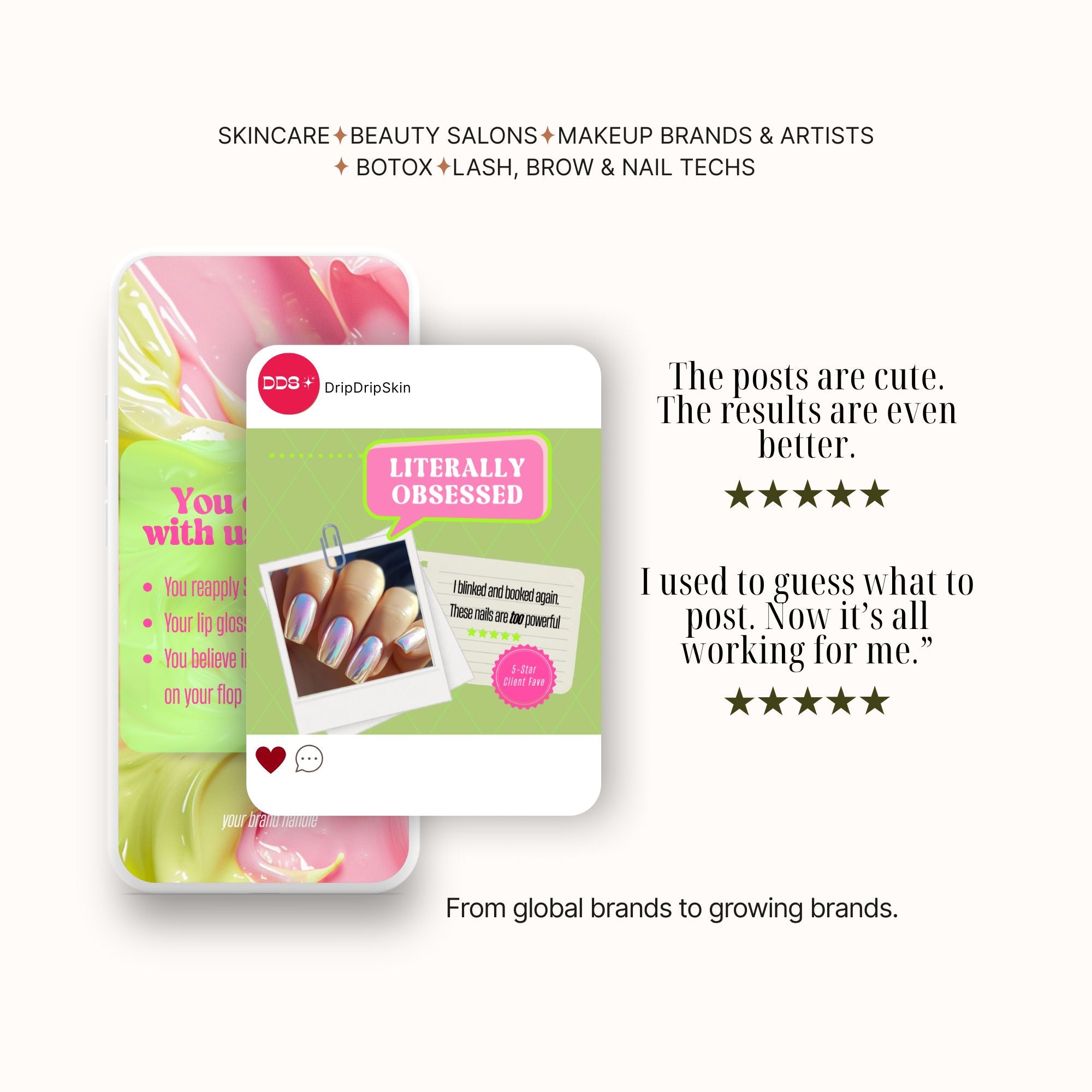 30 Lime & Pink Beauty Editable Instagram Posts