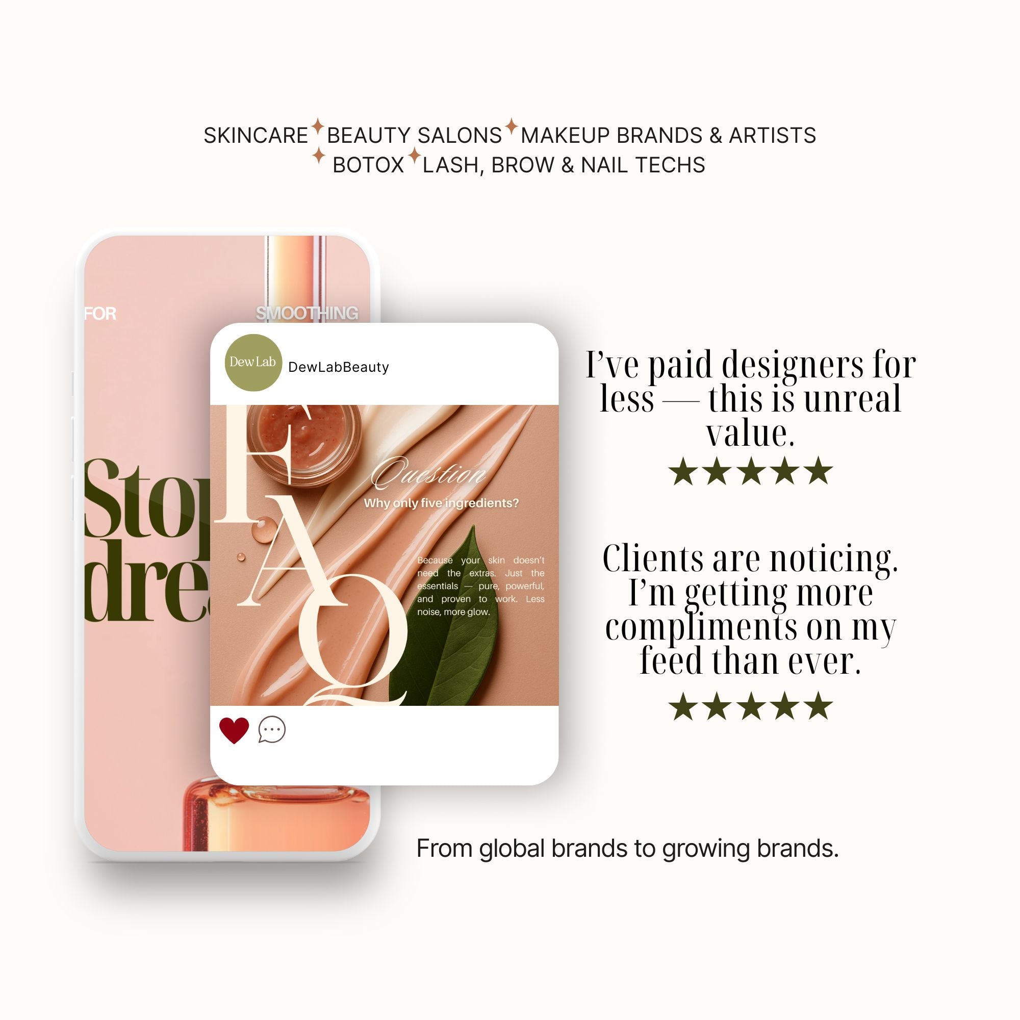 50 Modern Blush Editable Instagram Posts for Beauty Brands