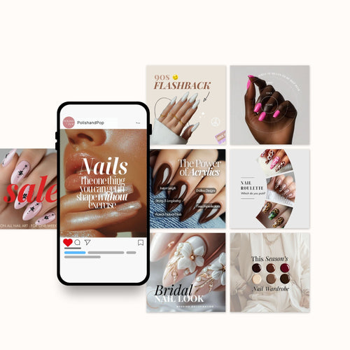 35 Nail Salon / Tech Editable Instagram Posts