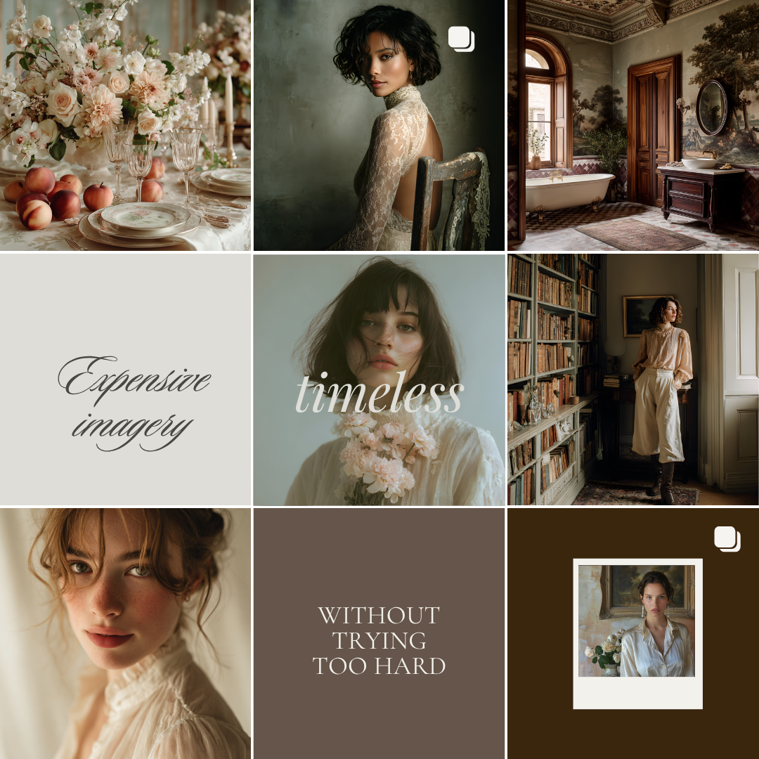 Old Money Romantic Feminine Image Pack