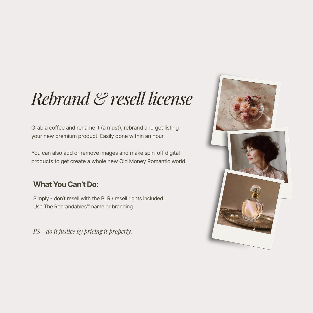 Old Money Romantic Feminine Image Pack