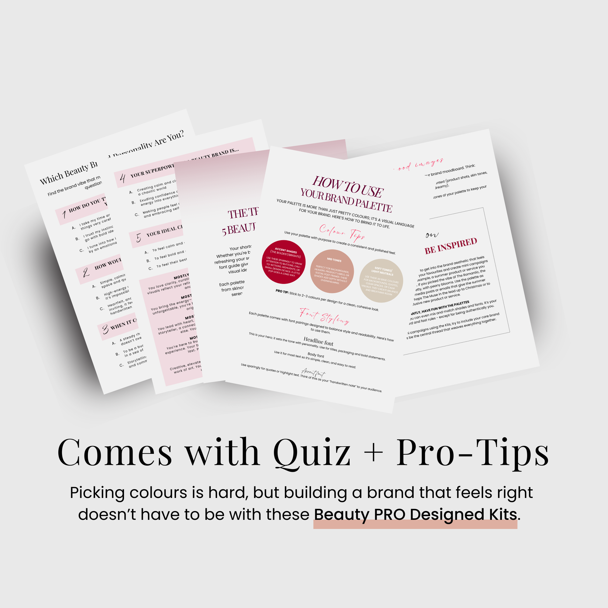 5 Beauty Branding Kits with Personality Quiz
